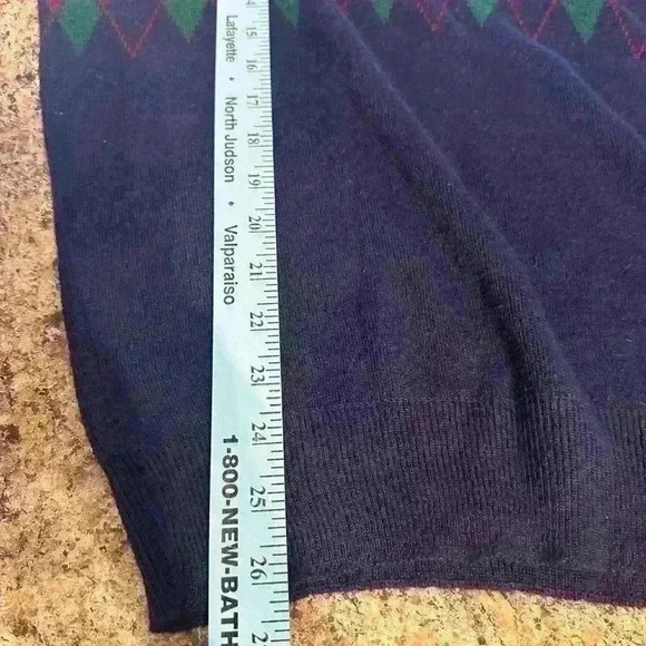 Vintage Arnold Palmer Argyle Diamond Sweater Size Large Orlon Acrylic Preowned - Picture 8 of 11